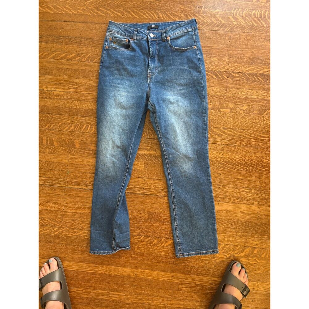 Frye High Rise Cropped Bootcut Jeans Womens 8/29 Medium Wash Stretch Denim